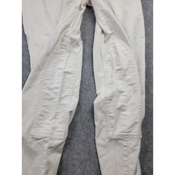Banana Republic Pants Womens 4 Long Cream HR Riding Pant Lace Up Cotton - Picture 3 of 16